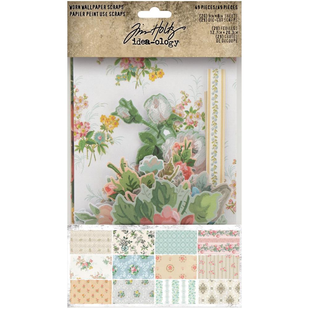 Worn Wallpaper Scraps 49/Pkg - Idea-Ology