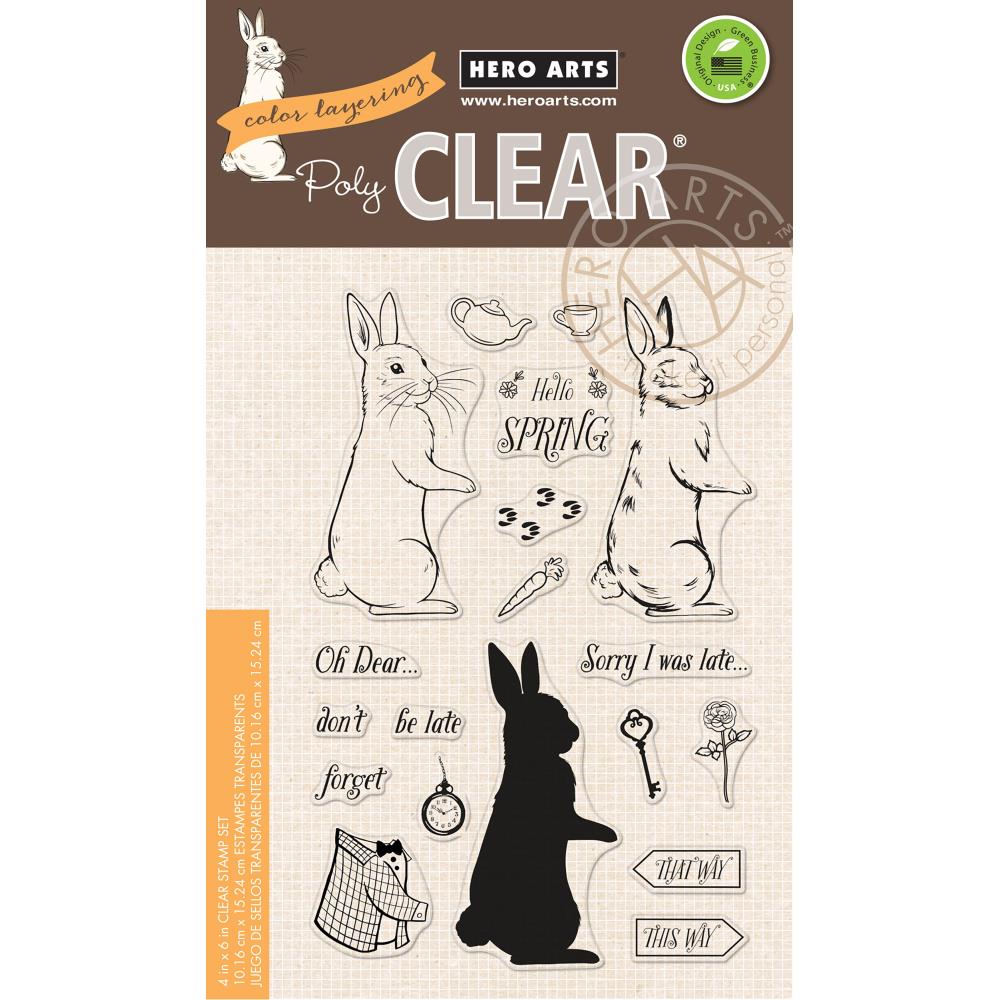 Color Layering Rabbit - Hero Arts Clear Stamps