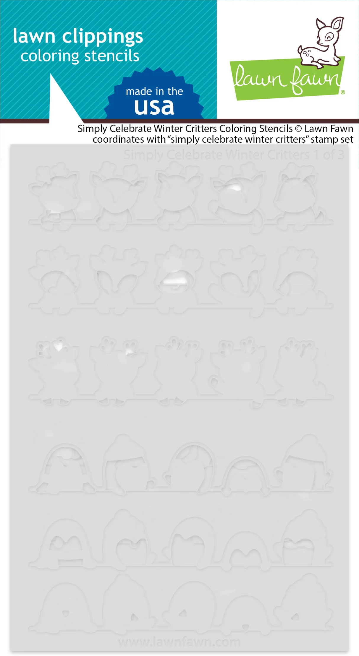 Simply Celebrate Winter Critters - Coloring Stencils Simply Celebrate Winter Critters - Coloring Stencils