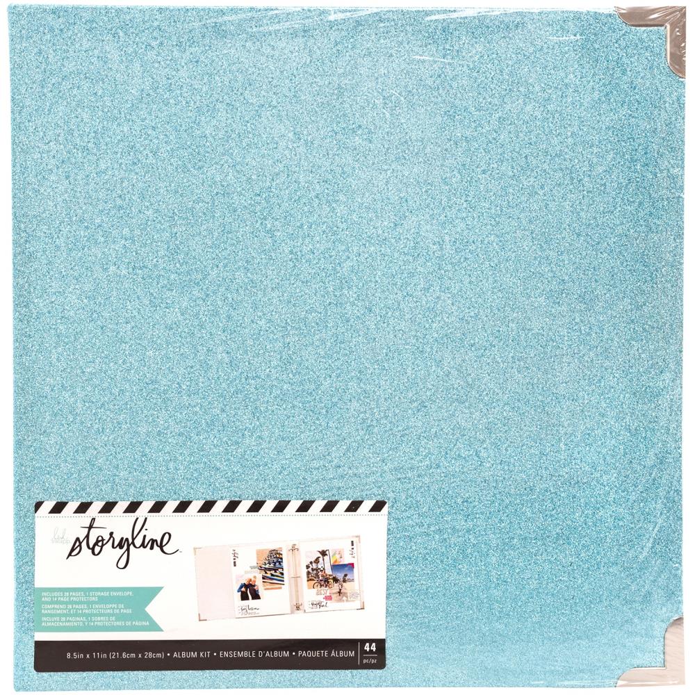Pool Glitter -  Storyline3 D-Ring Album - Heidi Swapp - 8.5"X11"