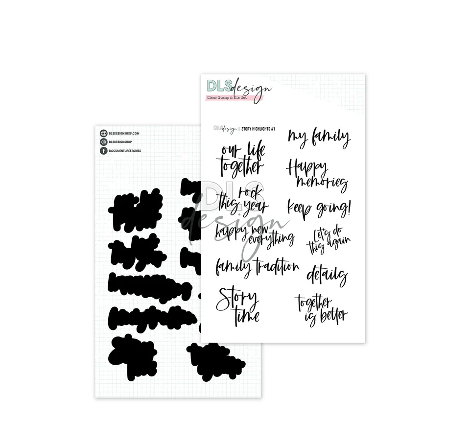 Story Highlights #1 - Clear Stamp & Die Set