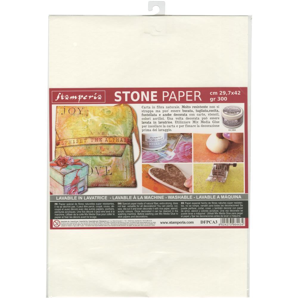 Stamperia Washable Stone Paper - A3 Stamperia Washable Stone Paper - A3