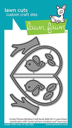 Center Picture Window Card Heart Add-on - Lawn Cuts Center Picture Window Card Heart Add-on - Lawn Cuts