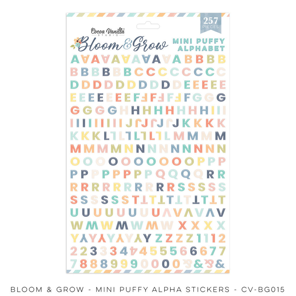 Mini Puffy Alphabet Stickers - Bloom & Grow Mini Puffy Alphabet Stickers - Bloom & Grow