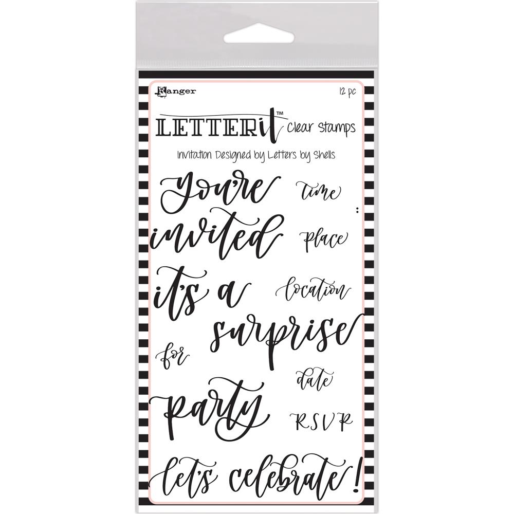Invitation - Ranger Letter It Clear Stamp Set