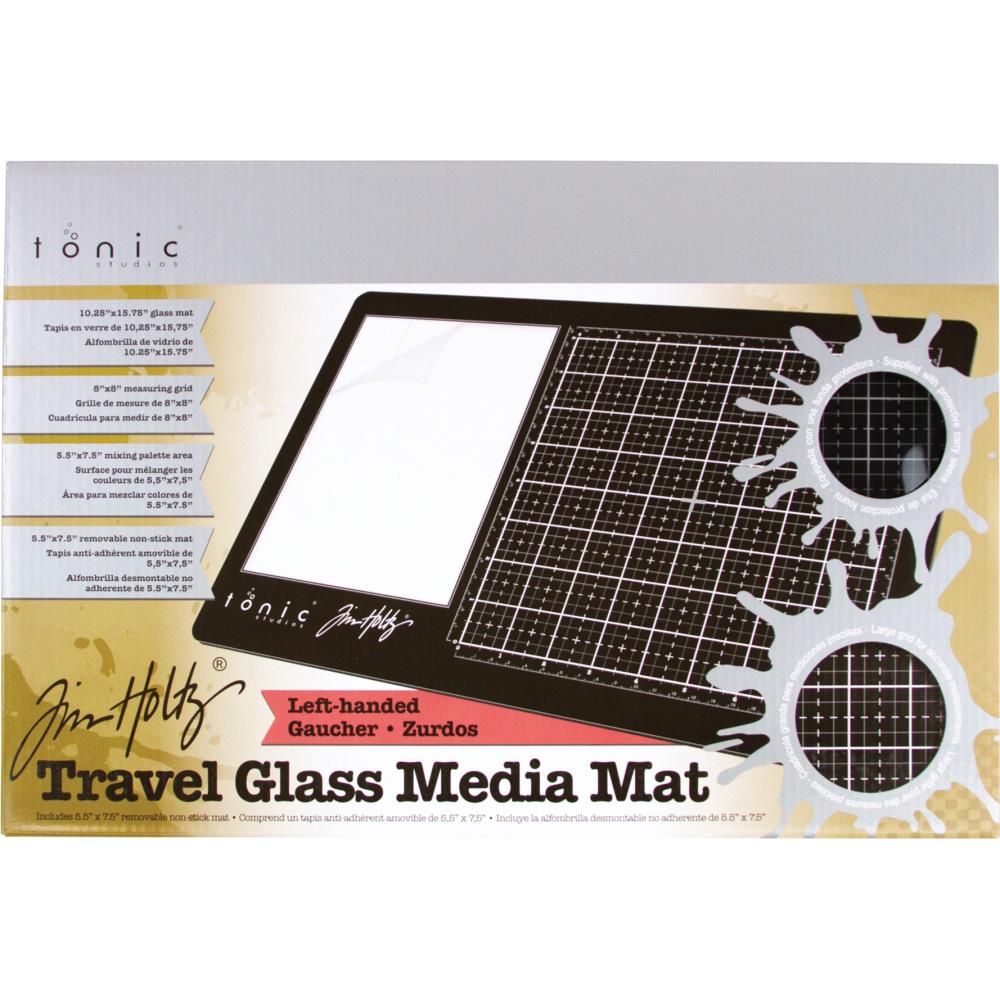 Travel Glass Media Mat - Left Handed Travel Glass Media Mat - Left Handed