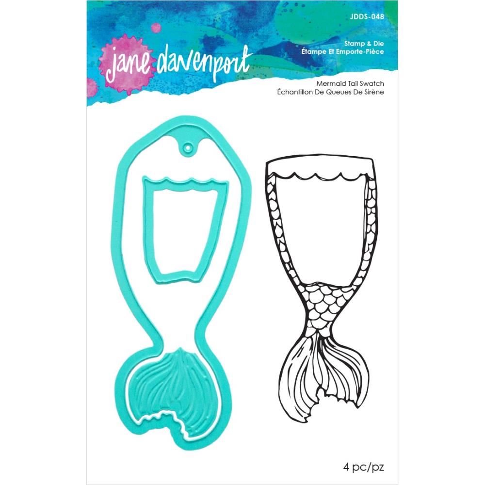 Mermaid Tail Swatch - Stamp and Die Set - Jane Davenport Mermaid Tail Swatch - Stamp and Die Set - Jane Davenport