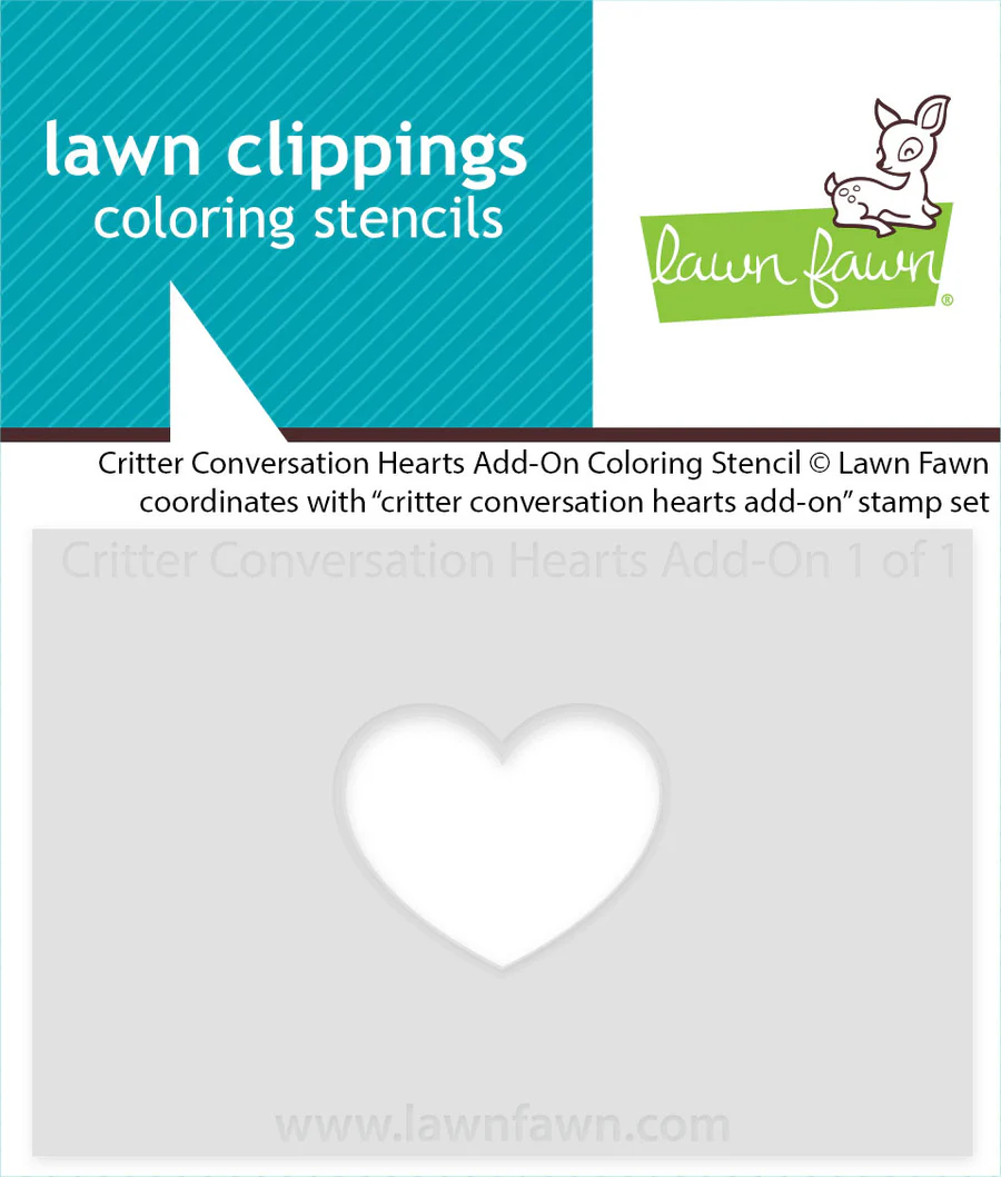 Critter Conversation Hearts Add-On - Coloring Stencil 