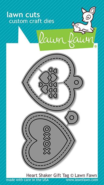Heart Shaker Gift Tag - lawn cuts
