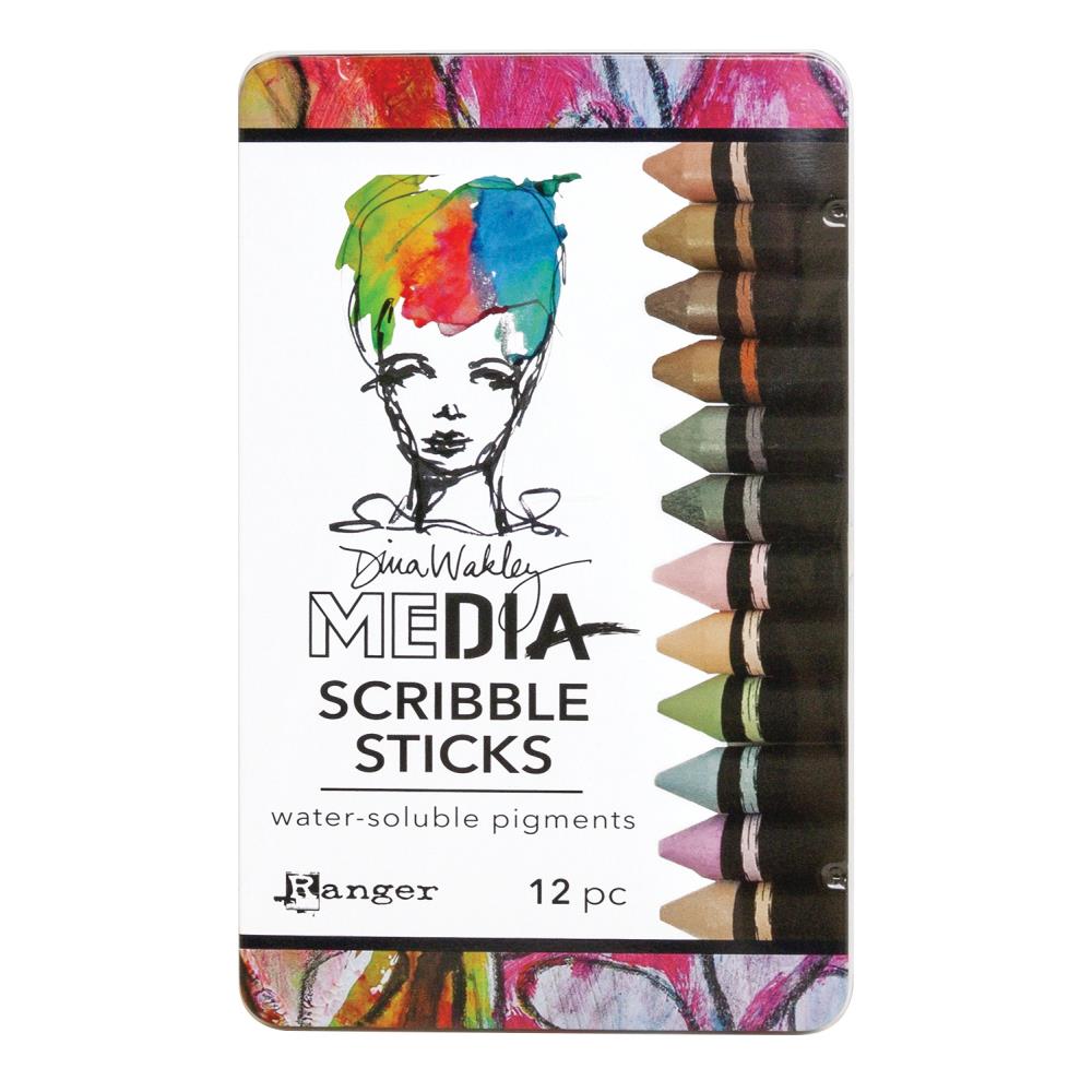 Dina Wakley Media Scribble Sticks 3 - 12/Pkg Dina Wakley Media Scribble Sticks 3 - 12/Pkg