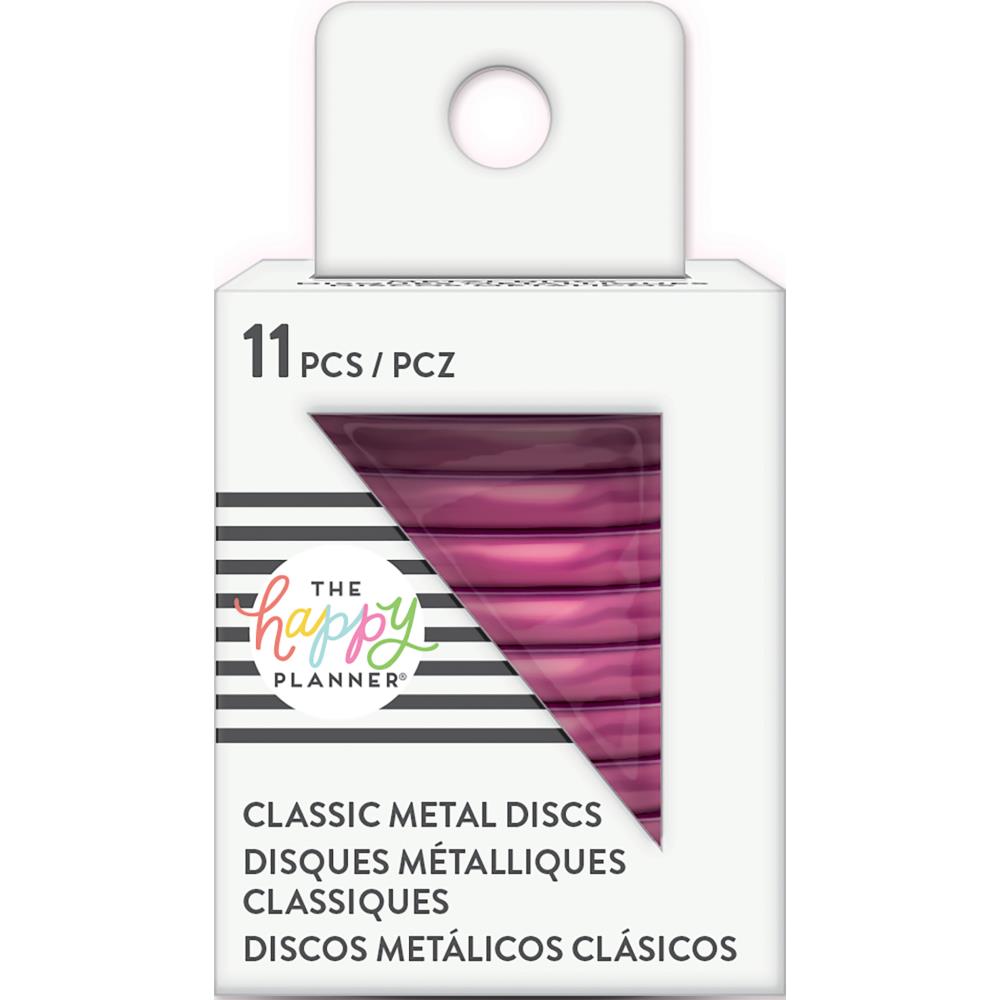 Hot Pink - Medium Metal Discs - Happy Planner - 1.25"