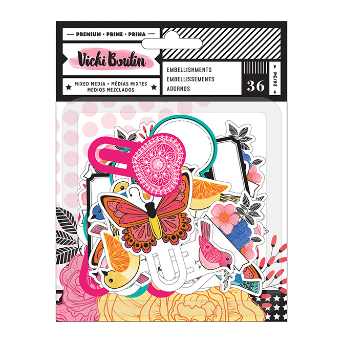Vicki Boutin Mixed Media Embellishments - All The Good Things - On-the-Edge Paper Embellishments