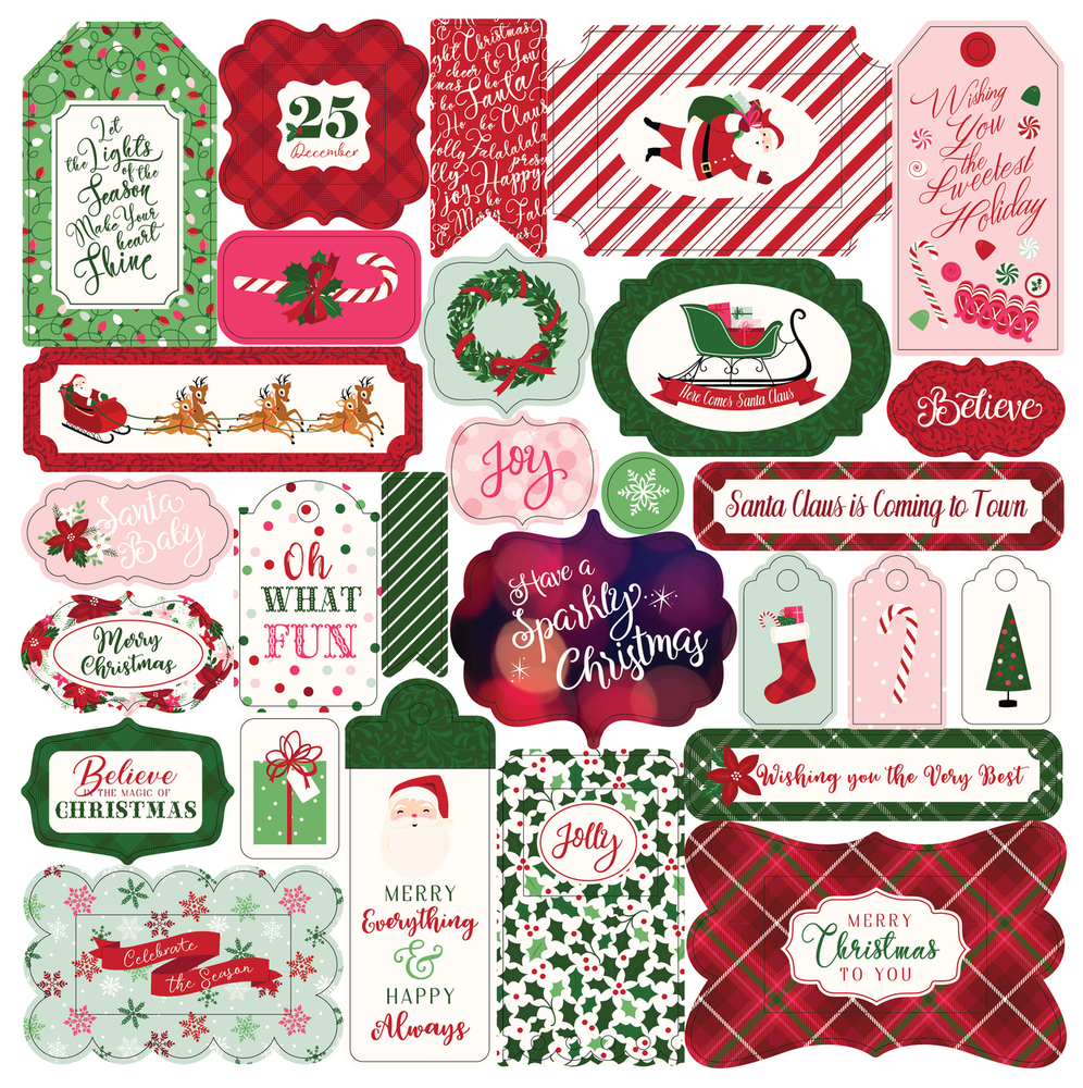 Merry & Bright Frames & Tags Ephemera - Echo Park