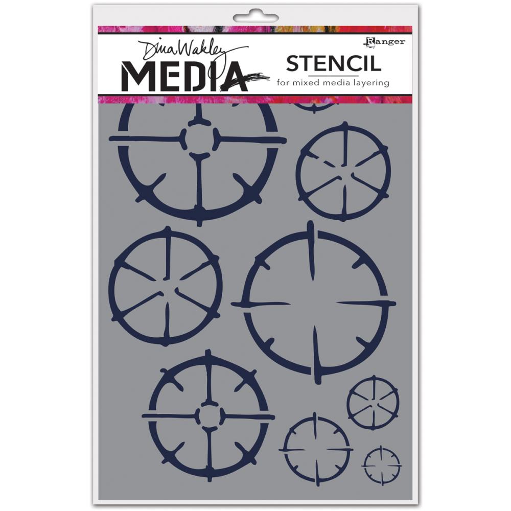 Wheels - Dina Wakley Media Stencils - 9"X6"