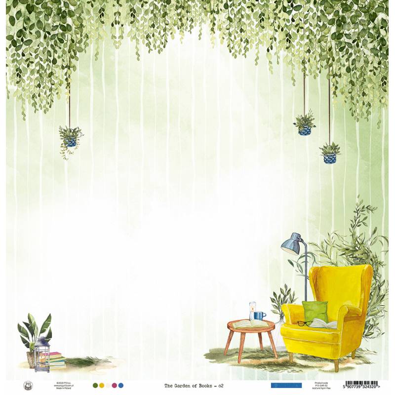 Paper 02 - 12"x12" - The Garden of Books