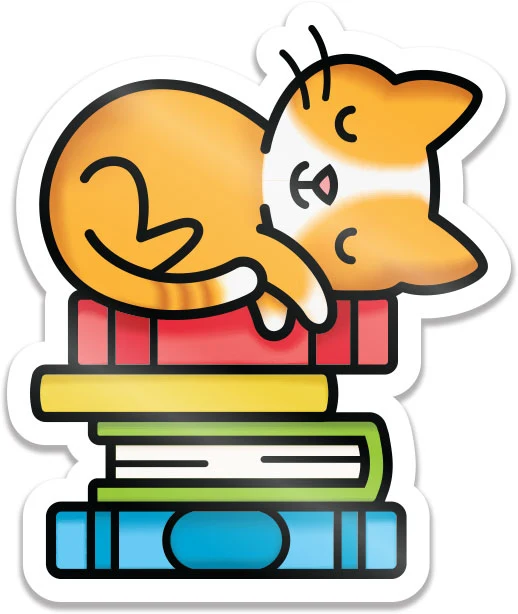Book Stack - Vinyl Sticker Book Stack - Vinyl Sticker