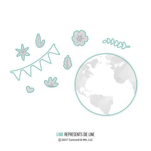 Globe Greetings - Dies Globe Greetings - Dies