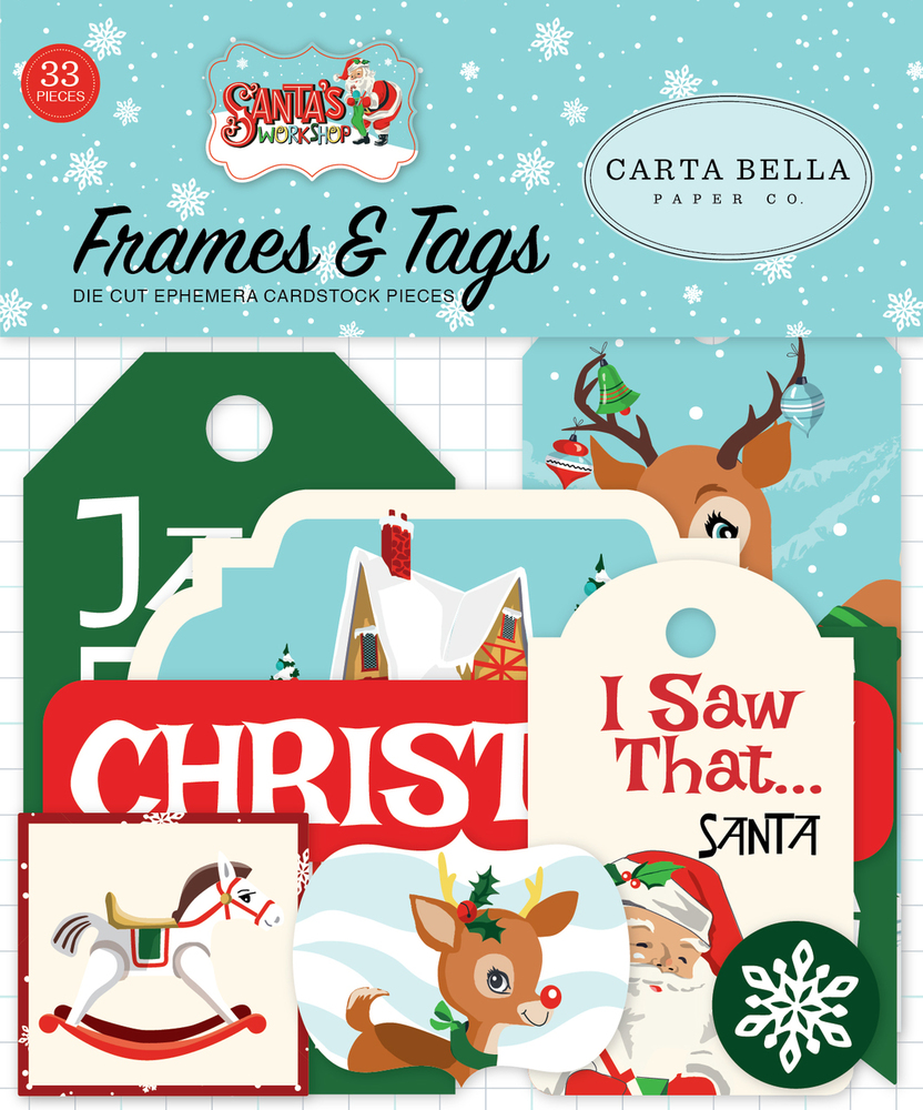 Santa's Workshop Frames & Tags Ephemera - Carta Bella