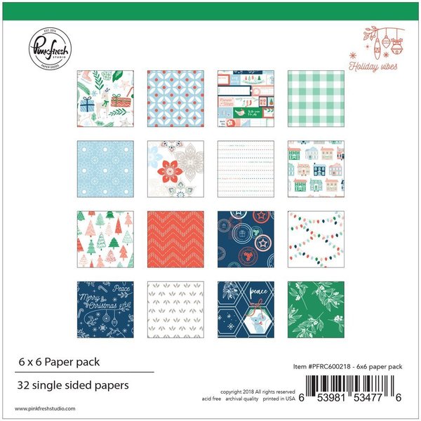 6 x 6 Collection Paper Pack - Holiday vibes