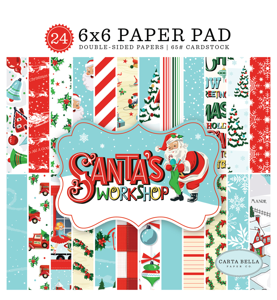 Santa's Workshop 6x6 Paper Pad - Carta Bella