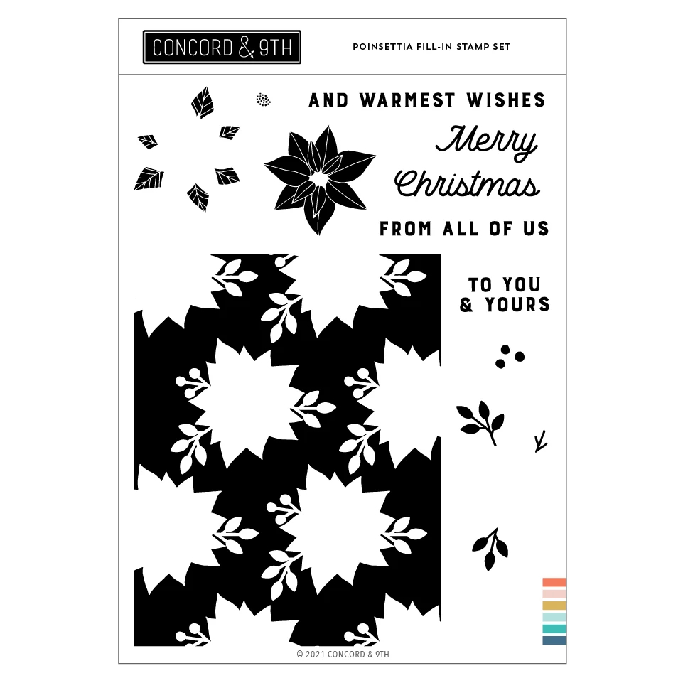 Poinsettia Fill-In Stamp Set Poinsettia Fill-In Stamp Set