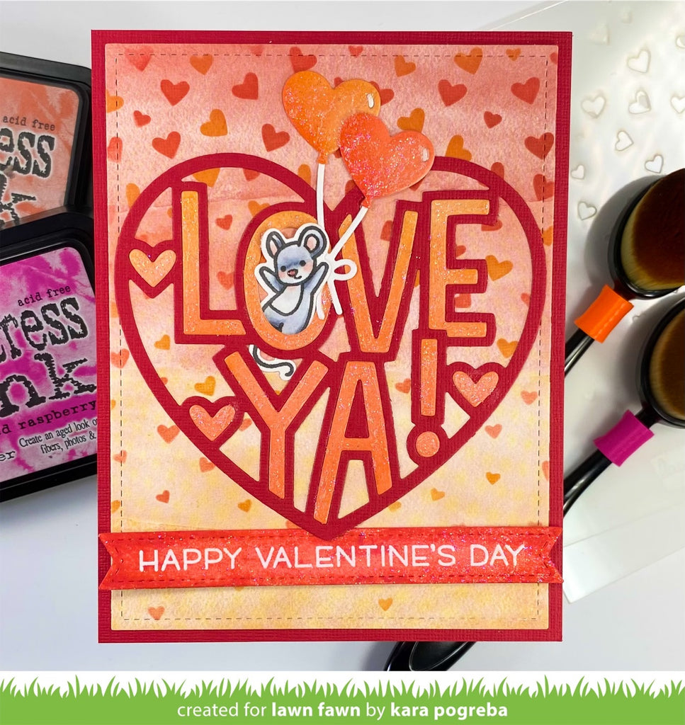 Giant Outlined Love Ya - Lawn Cuts Giant Outlined Love Ya - Lawn Cuts