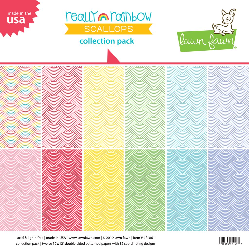 Really Rainbow Scallops - Collection Pack 12x12