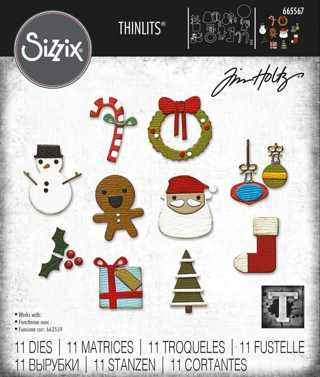 Christmas Minis - Sizzix Thinlits Dies By Tim Holtz