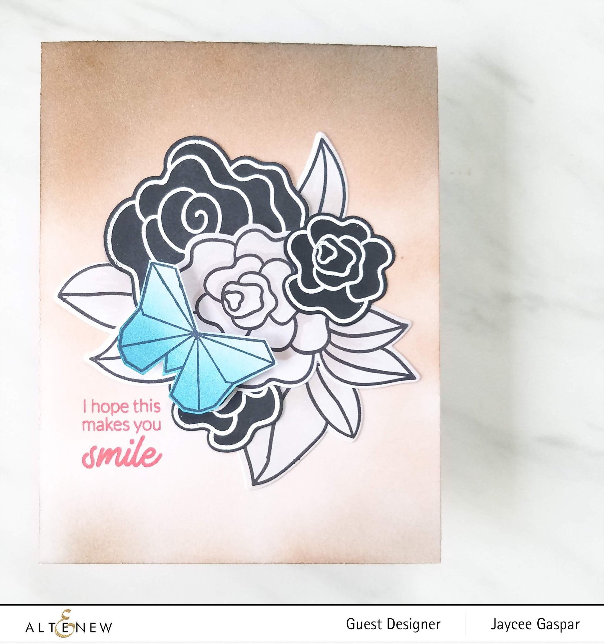Wavy Roses Mask - Stencil