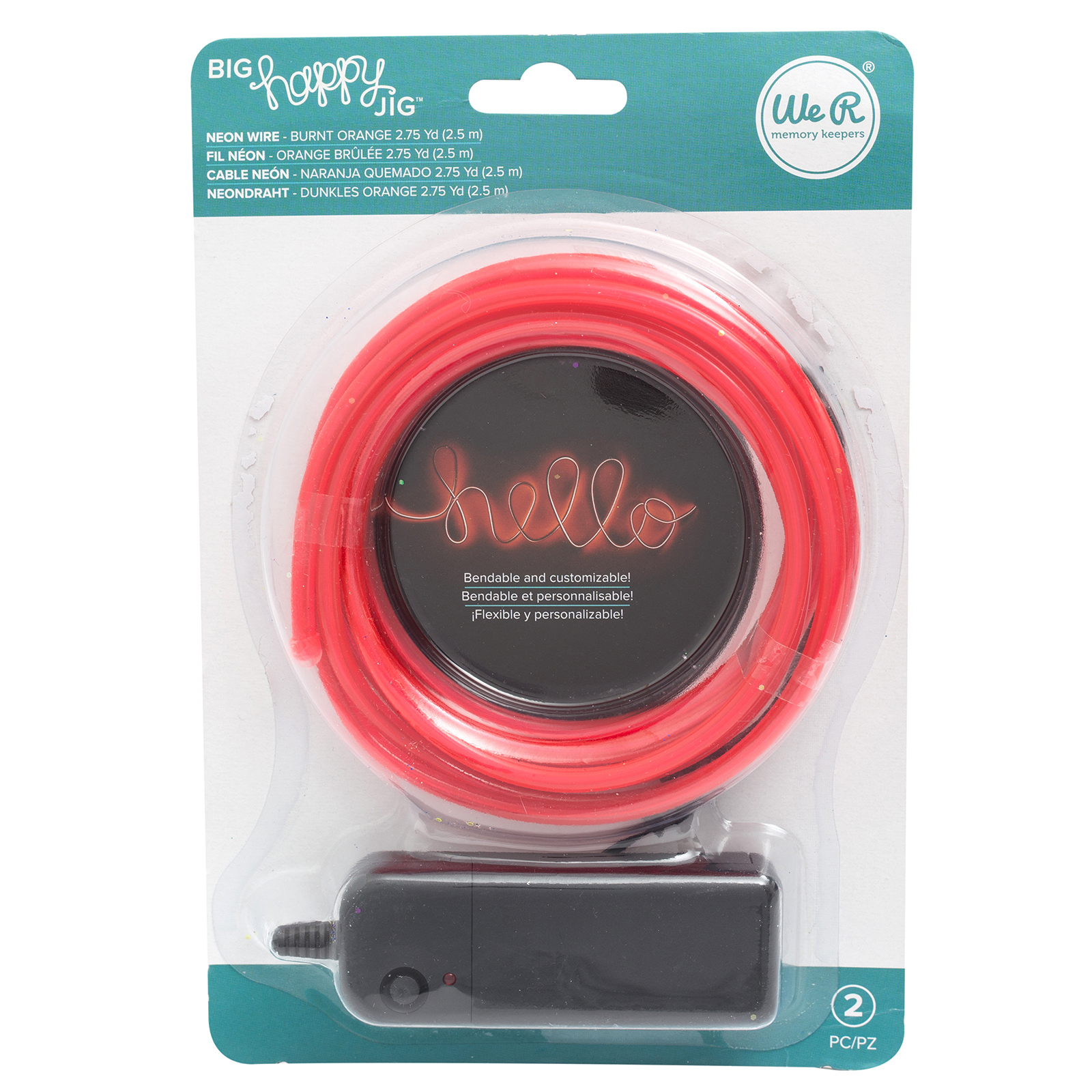 Burnt Orange - Neon Wire - BIG Happy Jig - We R Memory Keepers Burnt Orange - Neon Wire - BIG Happy Jig - We R Memory Keepers