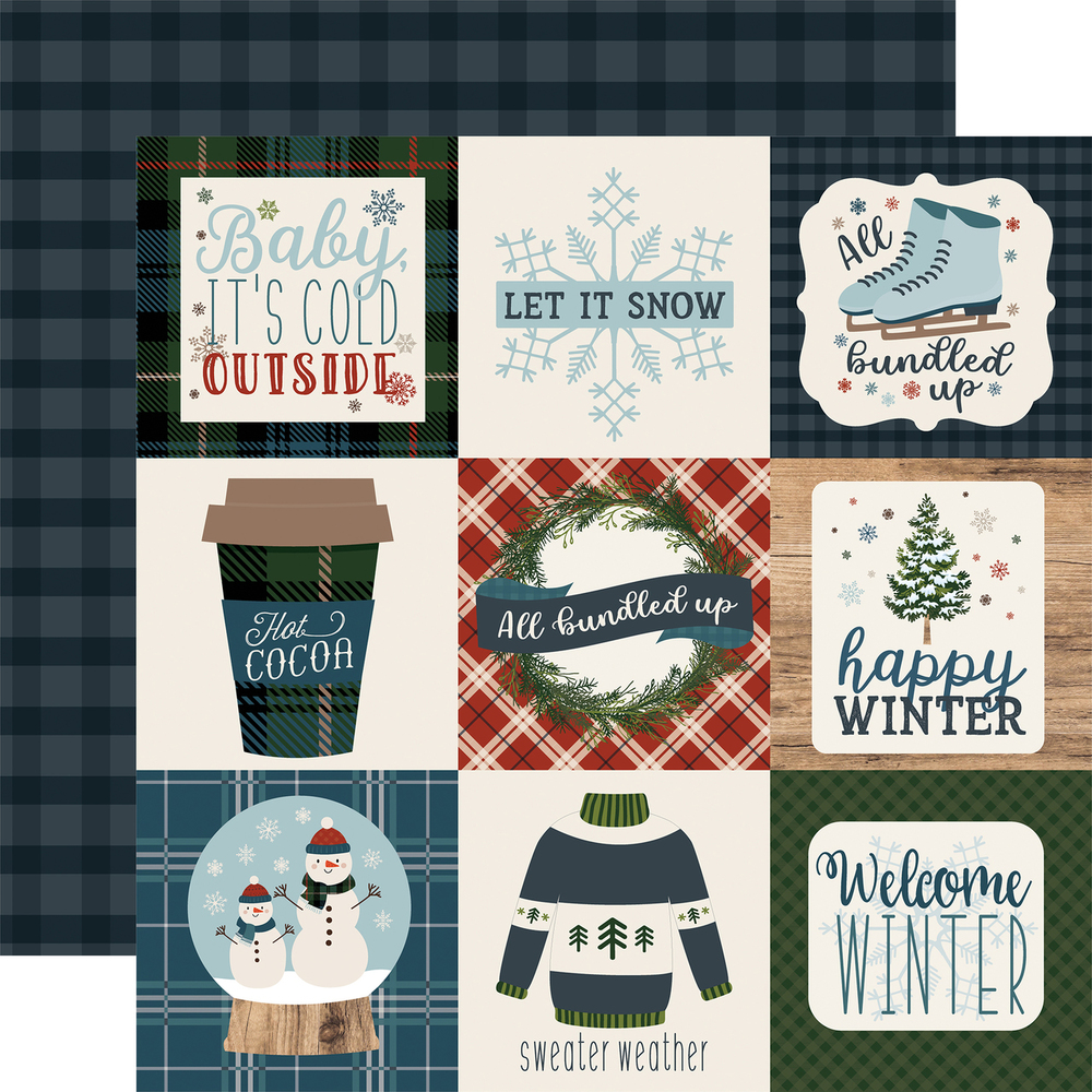 4x4 Journaling Cards - Let it Snow - Carta Bella