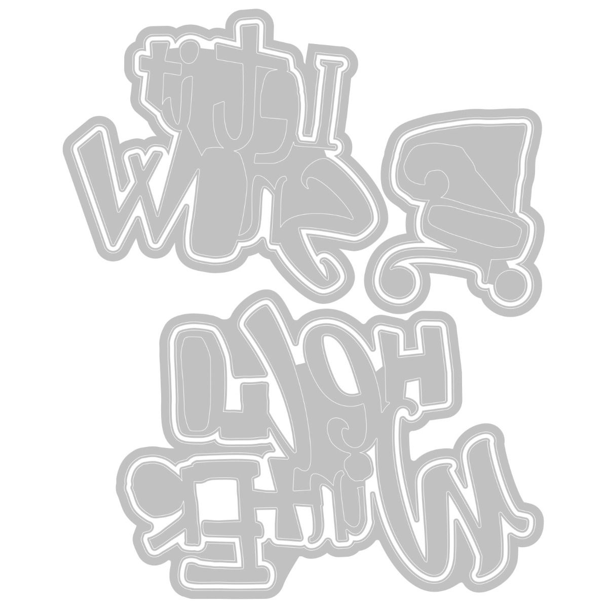 Festive Words - Sizzix Thinlits Dies By Tim Holtz