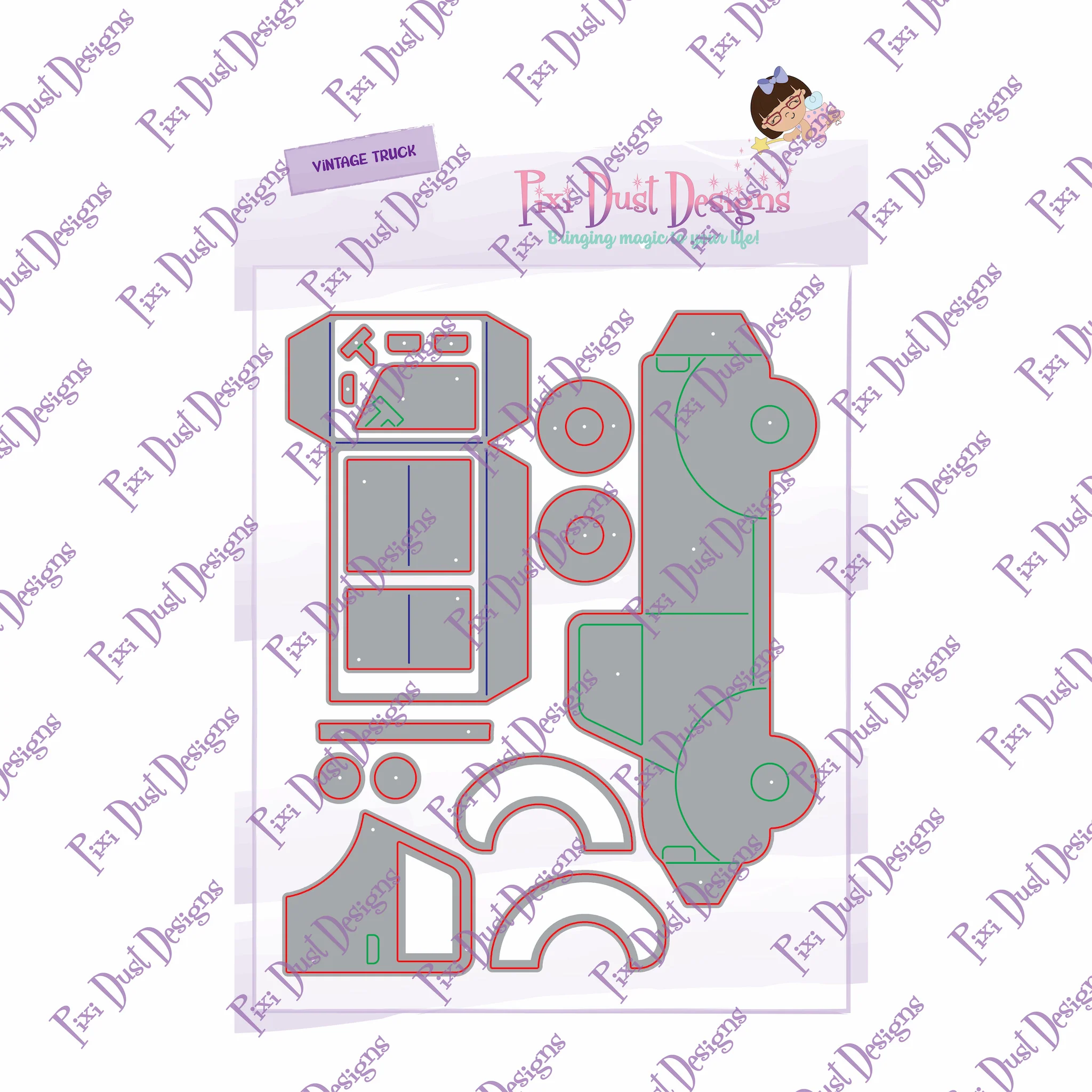 Vintage Truck - Pixi Cuts