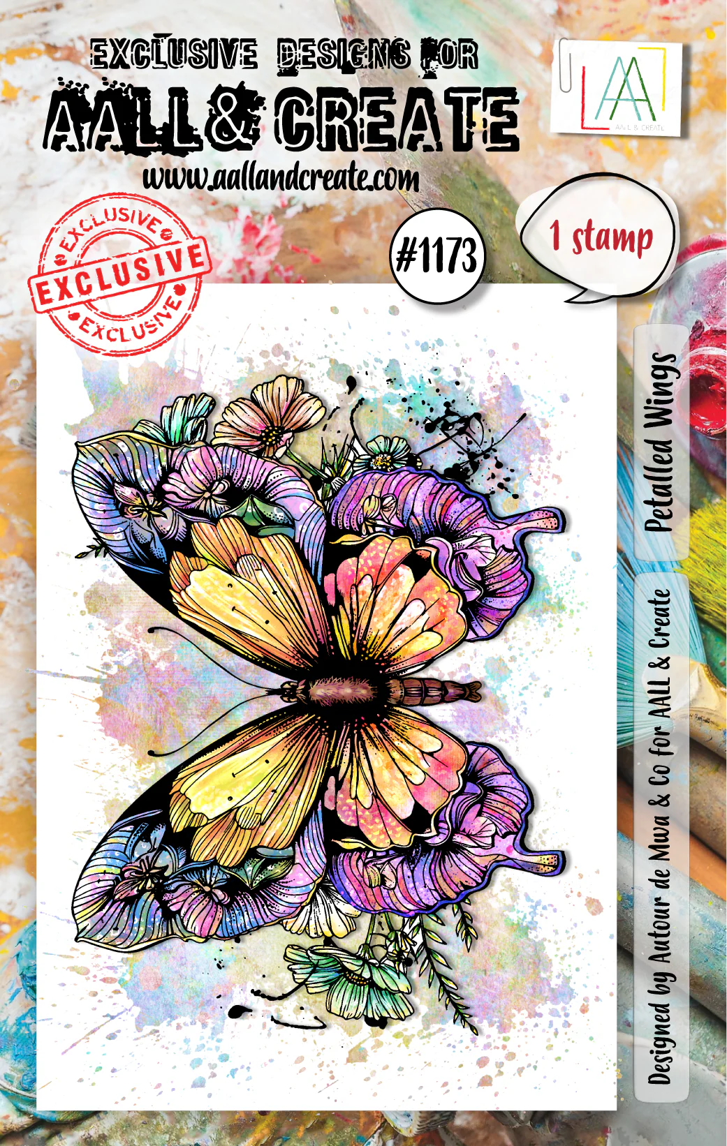 Petalled Wings - #1173 - A7 Stamp Set Petalled Wings - #1173 - A7 Stamp Set
