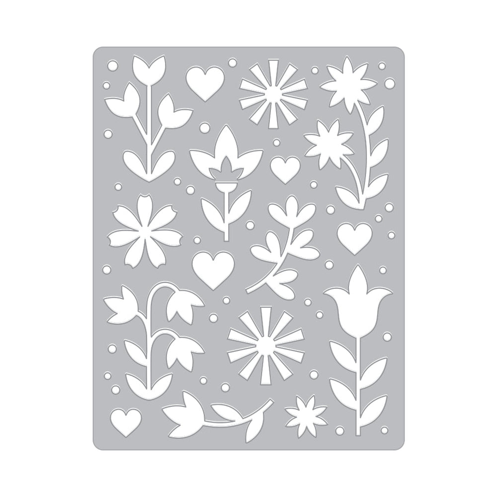 Flower and Hearts Cover Plate - Dies - Hero Arts Flower and Hearts Cover Plate - Dies - Hero Arts