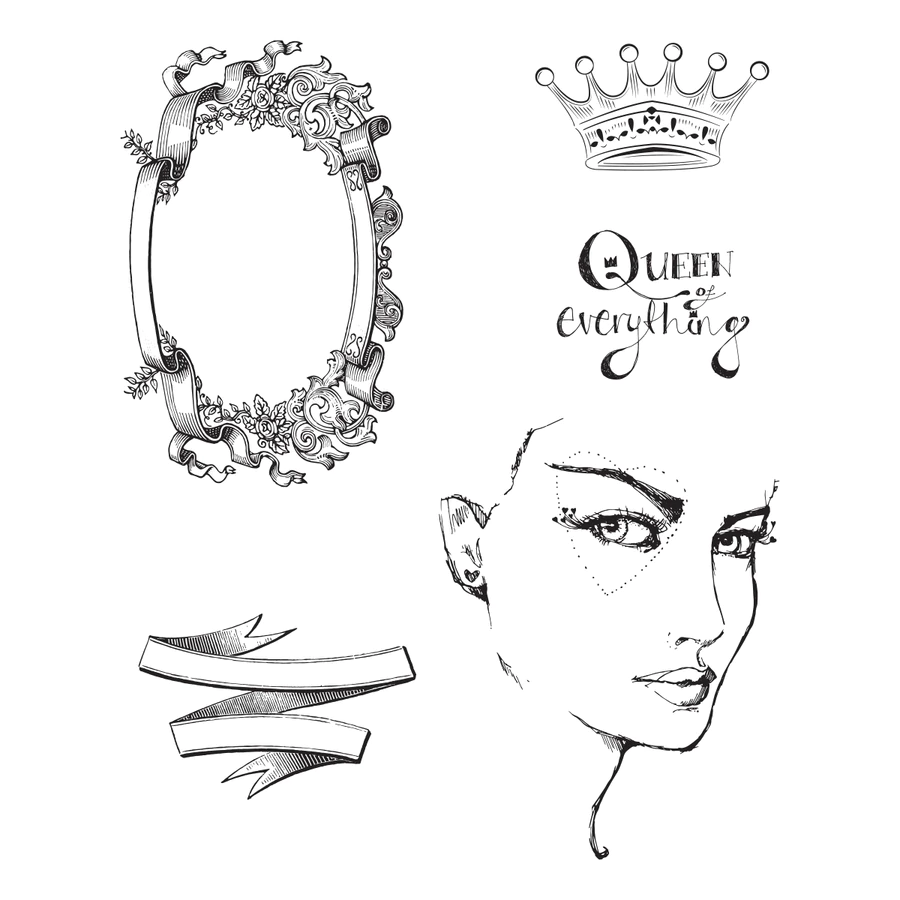 Queen of Everything - Acrylic Stamps - Jane Davenport Queen of Everything - Acrylic Stamps - Jane Davenport