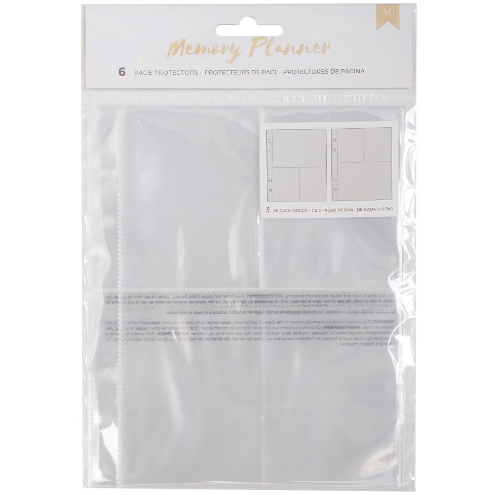 Plastic Photo Protectors - 2 Designs/3 Each - Memory Planner - American Crafts Plastic Photo Protectors - 2 Designs/3 Each - Memory Planner - American Crafts