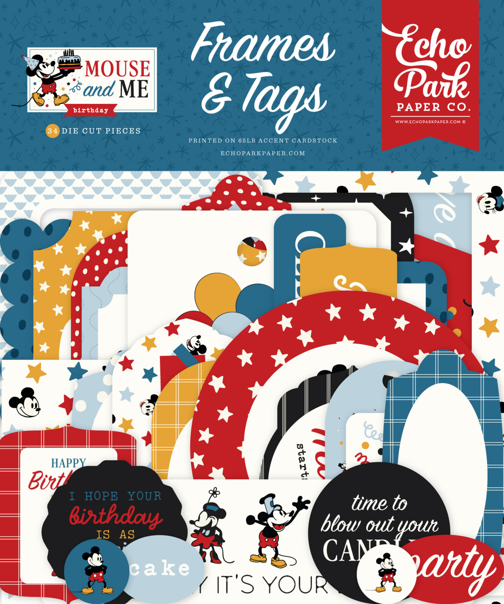 Frames & Tags - Mouse And Me Birthday - Echo Park Frames & Tags - Mouse And Me Birthday - Echo Park