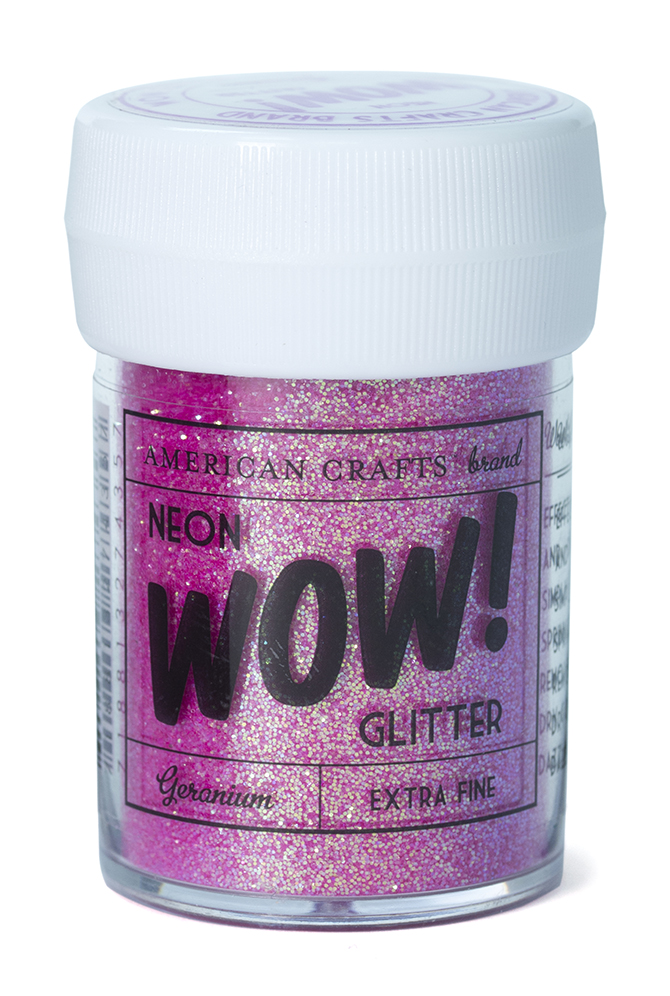 American Crafts - WOW! - Extra Fine Glitter Neon - Geranium American Crafts - WOW! - Extra Fine Glitter Neon - Geranium