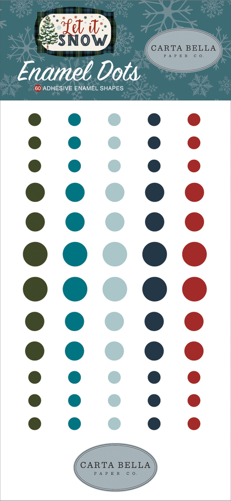 Enamel Dots - Let it Snow - Carta Bella Enamel Dots - Let it Snow - Carta Bella