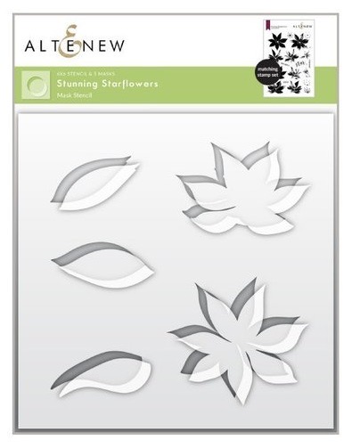 Stunning Starflowers Mask Stencil - Stencil Stunning Starflowers Mask Stencil - Stencil