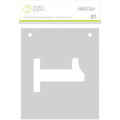 Transparent Cards - Studio Calico - Amelia Collection - Seven Paper Handbook - 4x4 Pockets