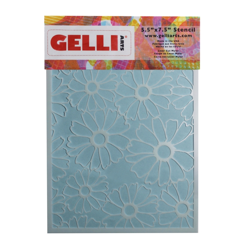Flower Stencil - For use with 5x7 plate - Gelli Arts