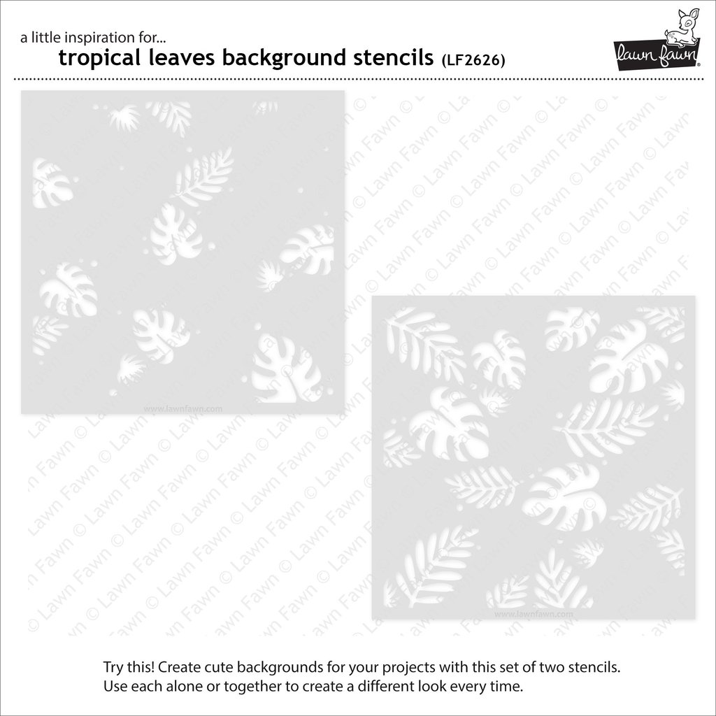 Tropical Leaves Background - Stencil