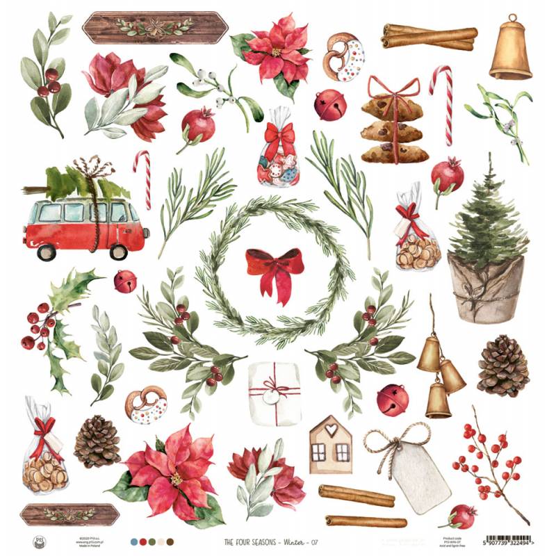 Paper 07 - The Four Seasons - Winter - 12â€œx12"