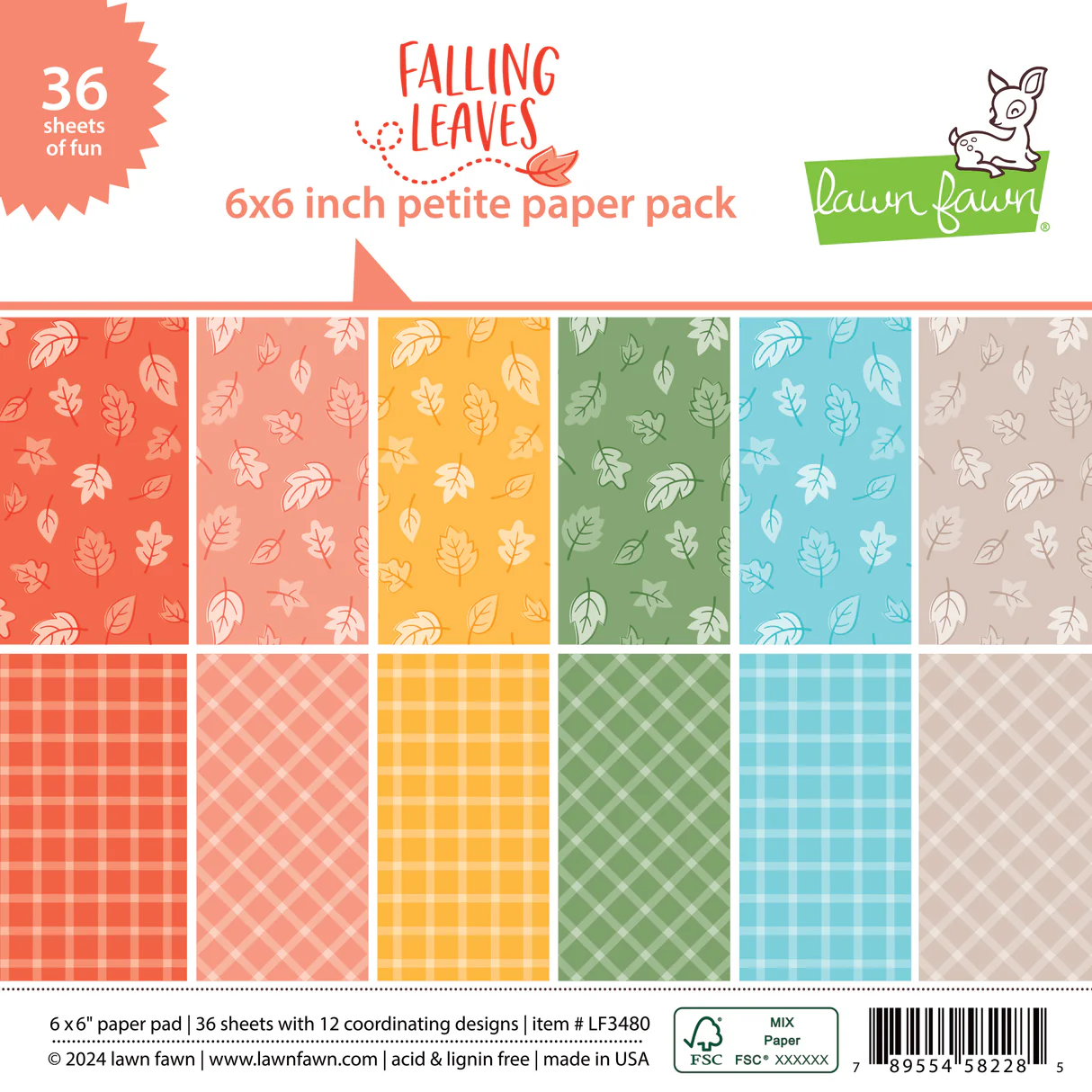 Falling Leaves - Petite Paper Pack 6"x6" Falling Leaves - Petite Paper Pack 6"x6"