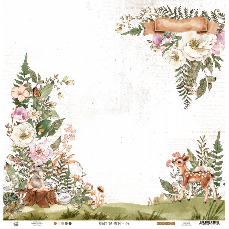 Paper 04 - 12"x12" - Forest Tea Party