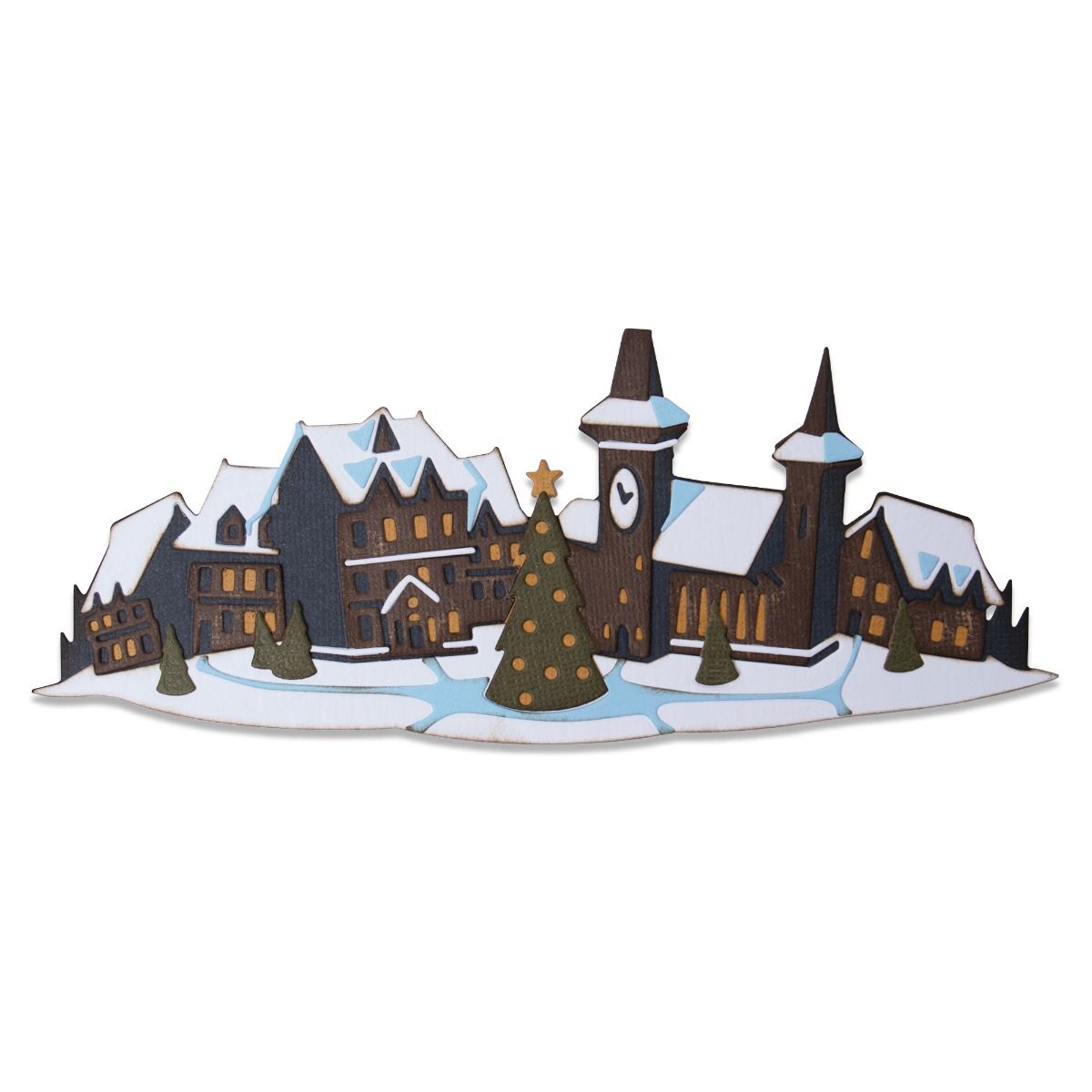 Holiday Village Colorize - Sizzix Thinlits Dies By Tim Holtz Holiday Village Colorize - Sizzix Thinlits Dies By Tim Holtz