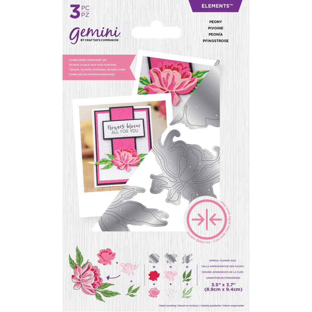 Peony - Gemini Double-Sided Die - Elements Peony - Gemini Double-Sided Die - Elements