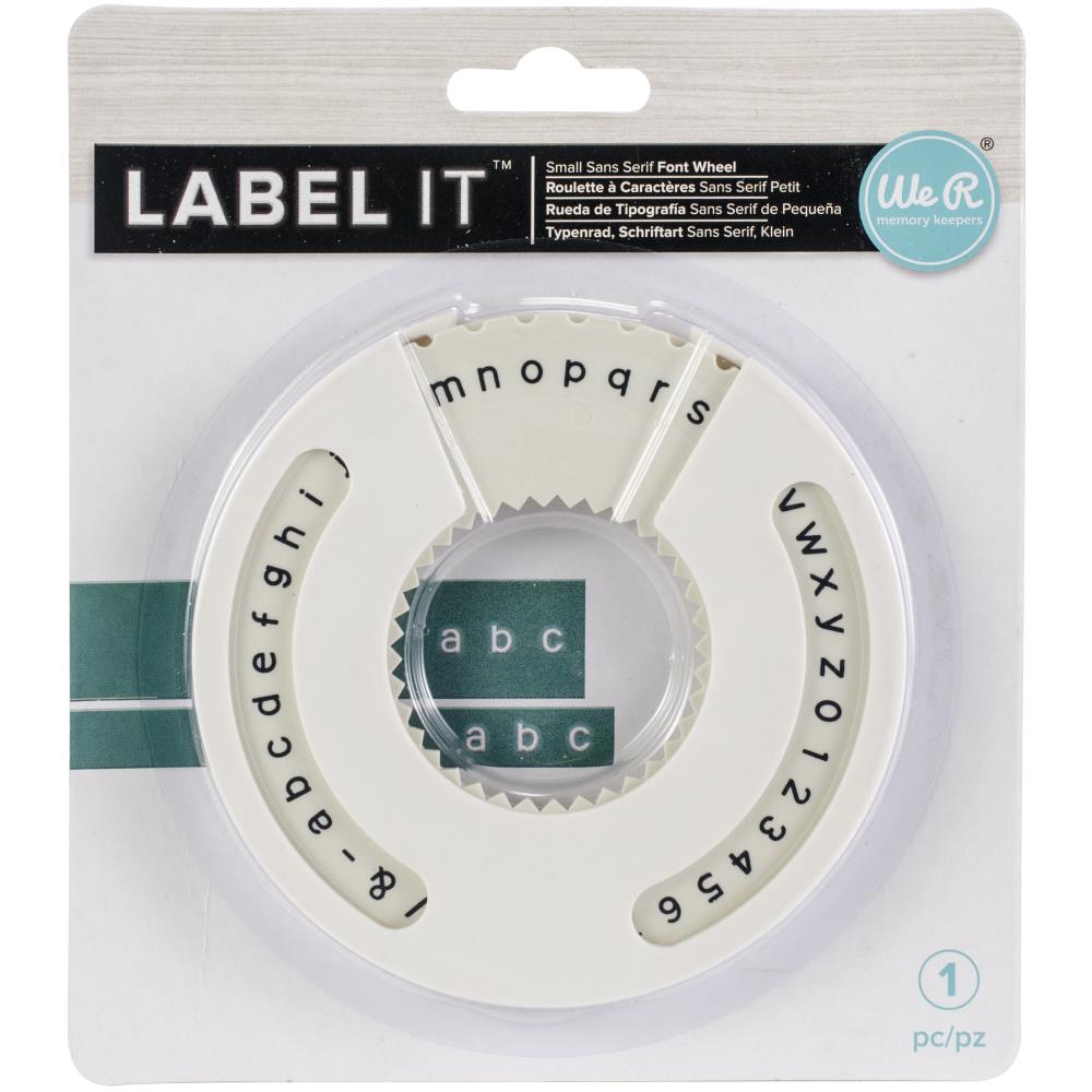 San Serif Small - LabelIT Font Wheel - We R Memory Keepers